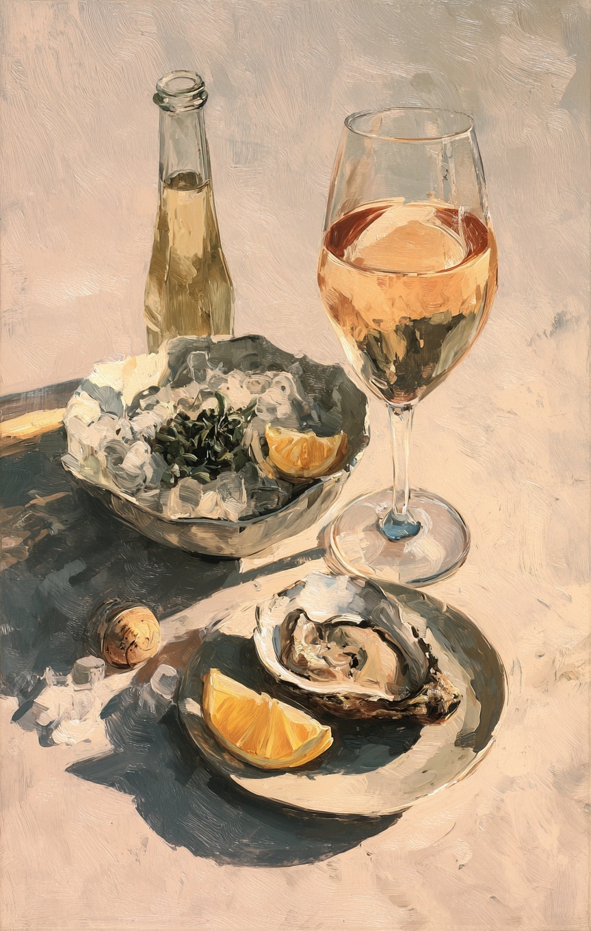 Elegant Oyster & Caviar Acrylic Art for Your Home