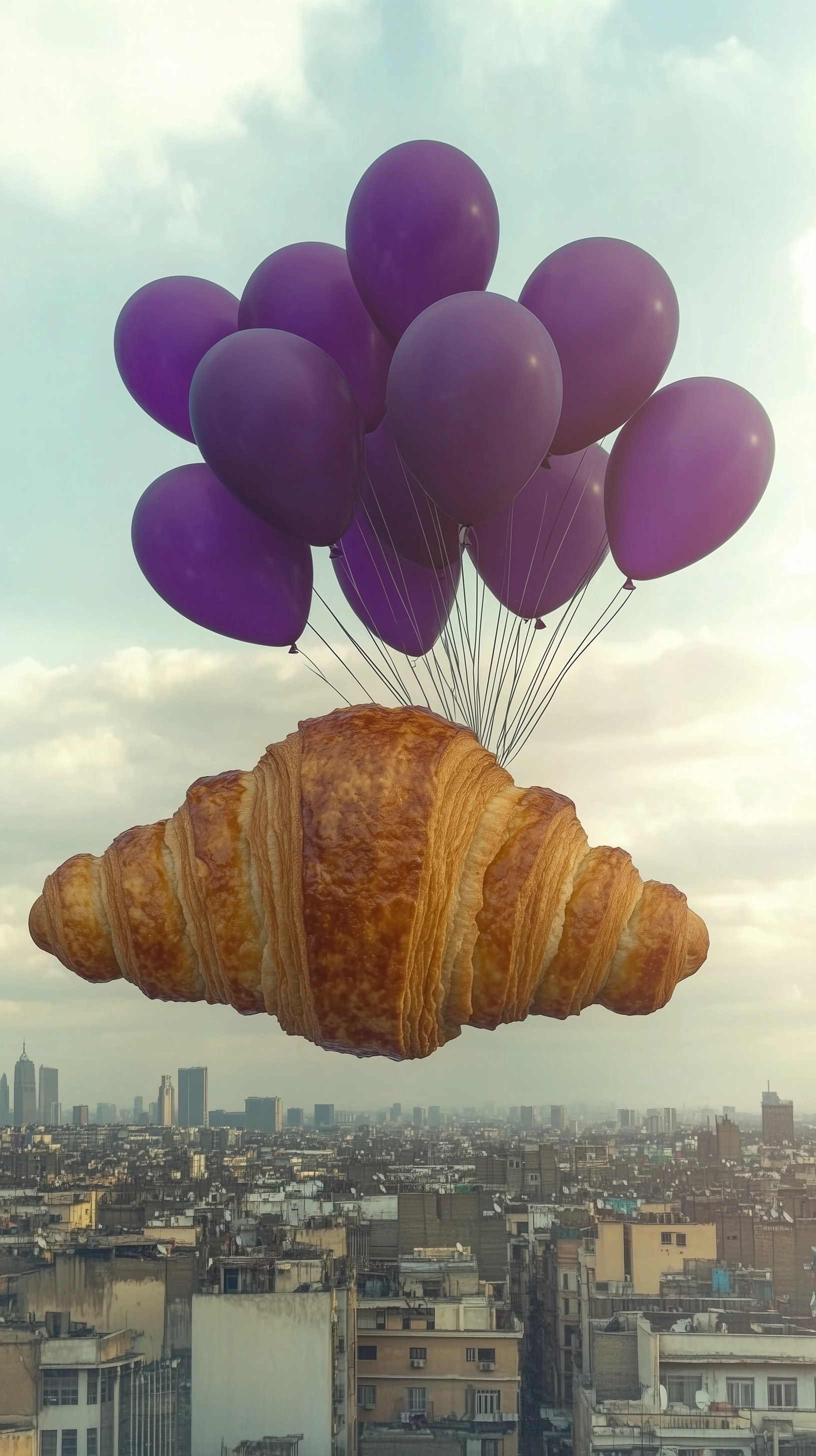 Croissant in the Clouds: A Whimsical Wonderland