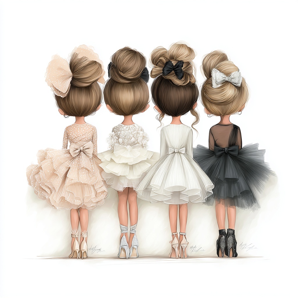 Chic Kids: Whimsical Luxury Fashion Illustrations