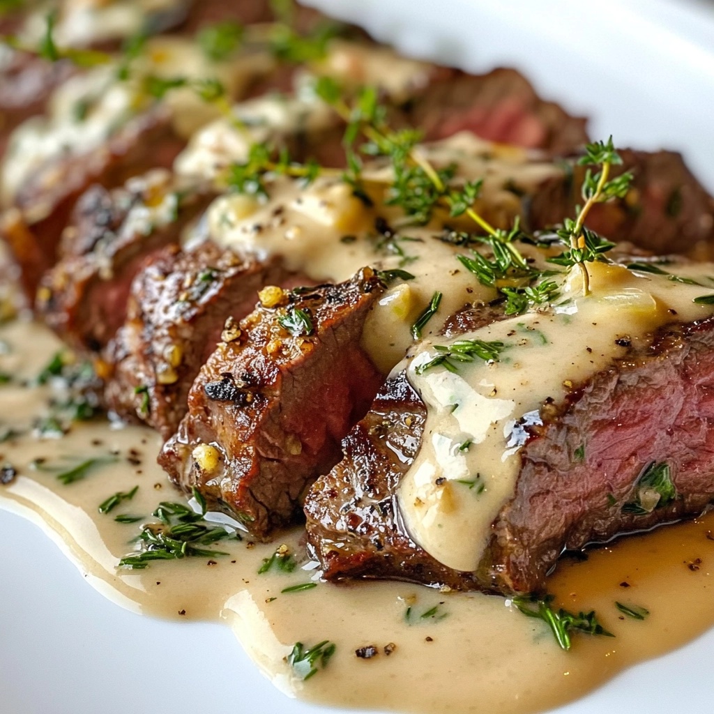 Indulge in Whiskey Garlic Bavette Steak Delight