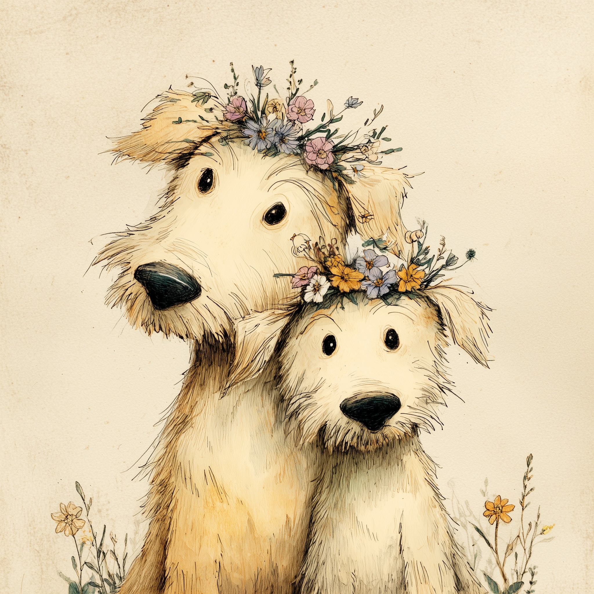 Vintage Storybook Dreams: Tender Animal Art