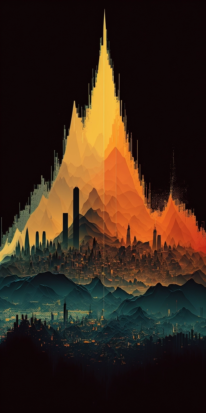 Sweeping Vista: Cantilevered Pyramid City