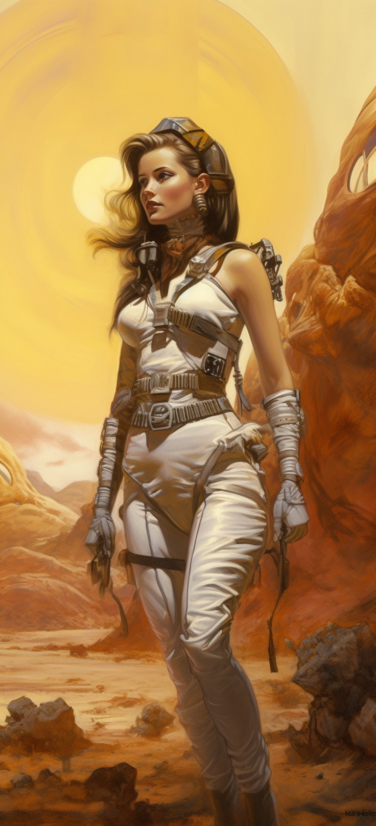 Retrofuture Cyborg on Mars Art