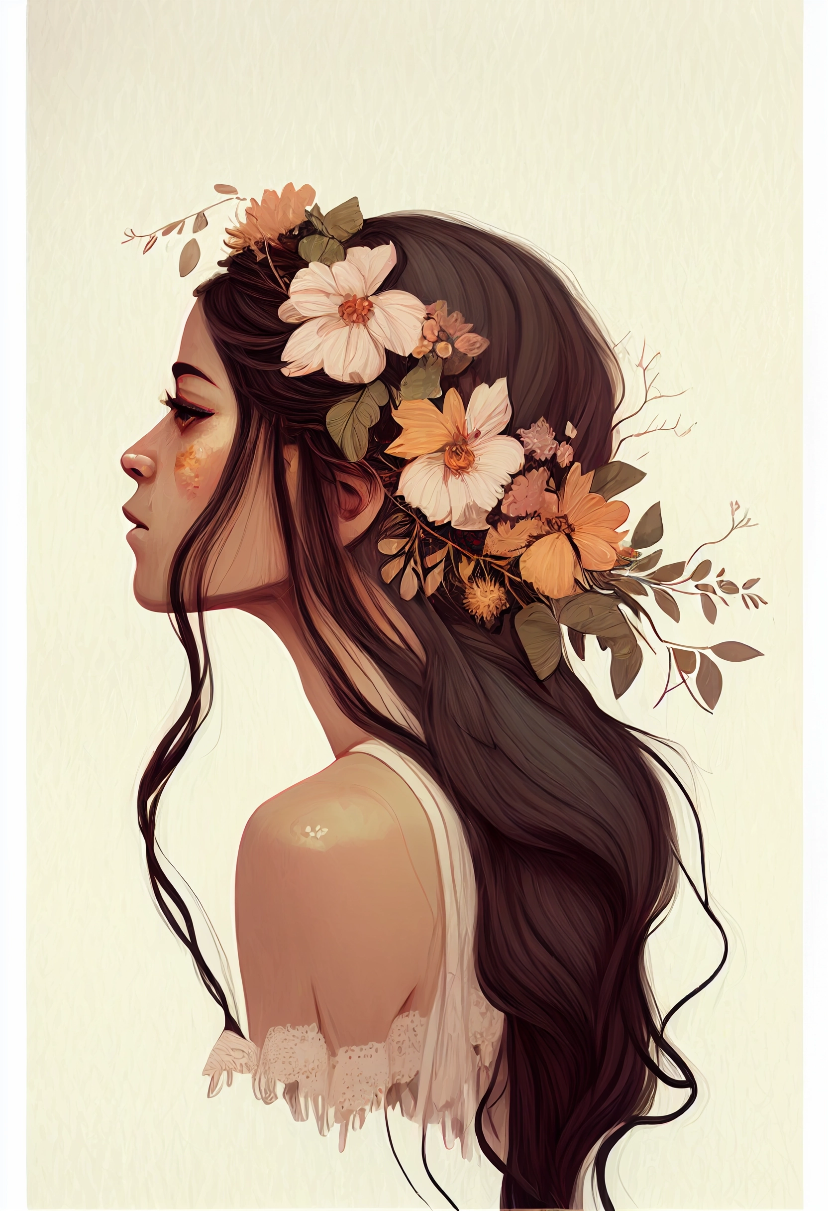 Flower Crowned Woman - Character Design