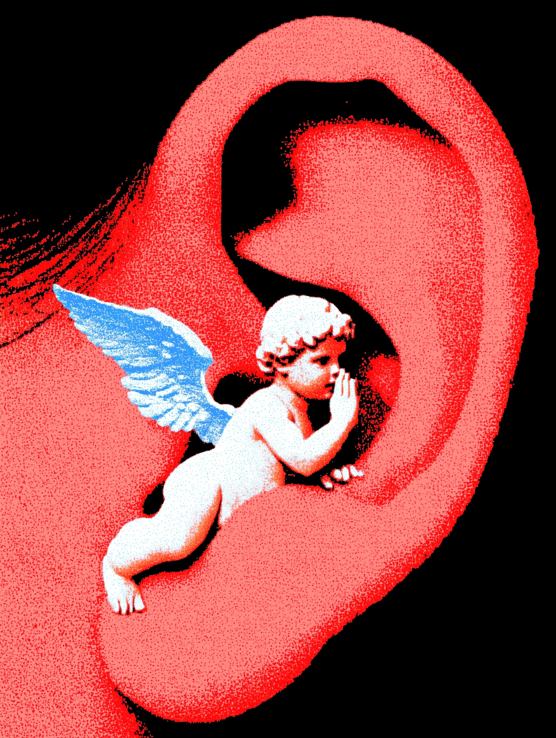 Whispers of Serenity: Cherub in a Human Ear