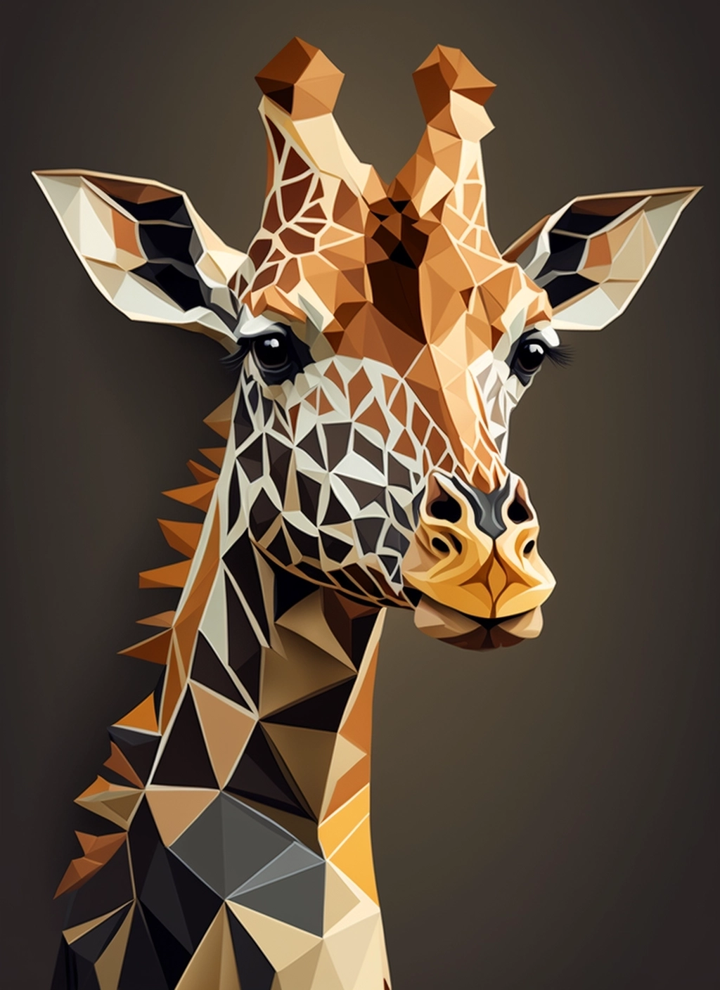 Get Wild with Giraffe Art: Flat Vector Illustration