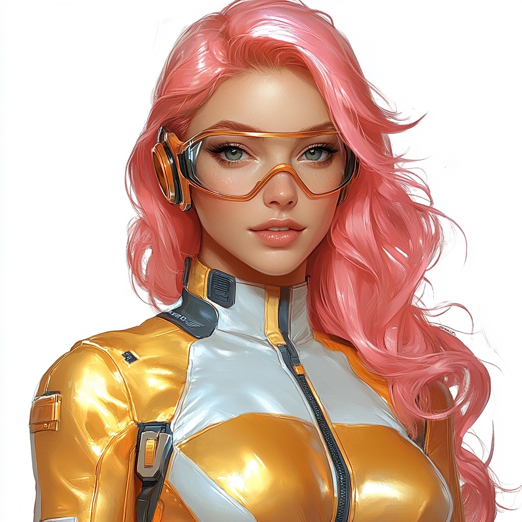 Futuristic Fashion: Pink-Haired Sci-Fi Style