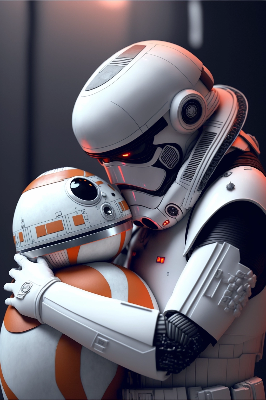 Stormtrooper's Love: Cuddling BB8