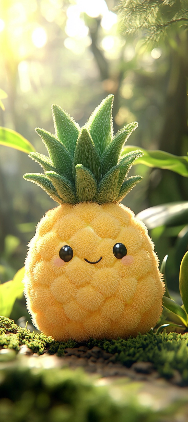 Adorable Pixar-Style Pineapple Plush Toy