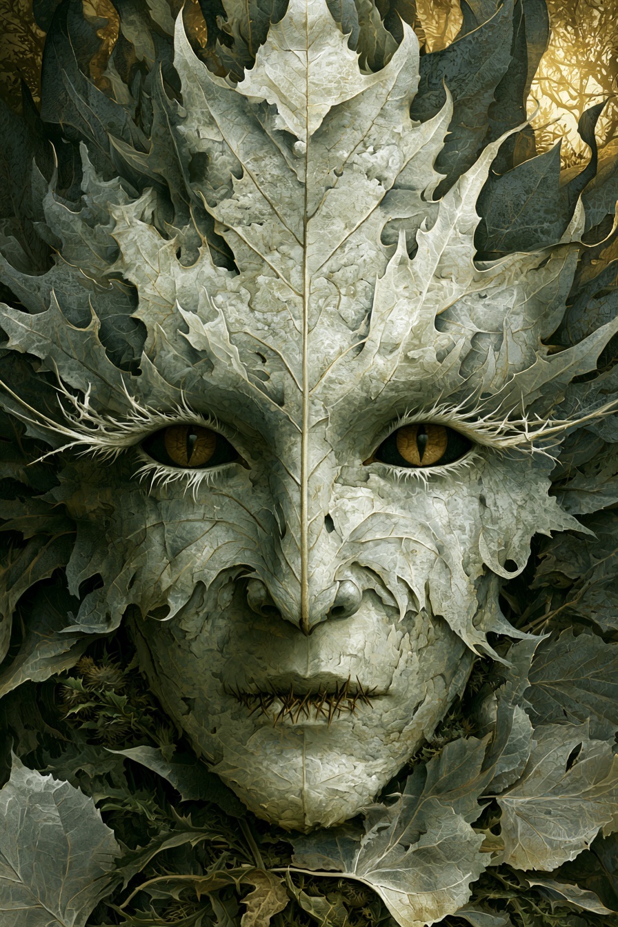 Haunting Forest Sprite: A Nature-Inspired Mask