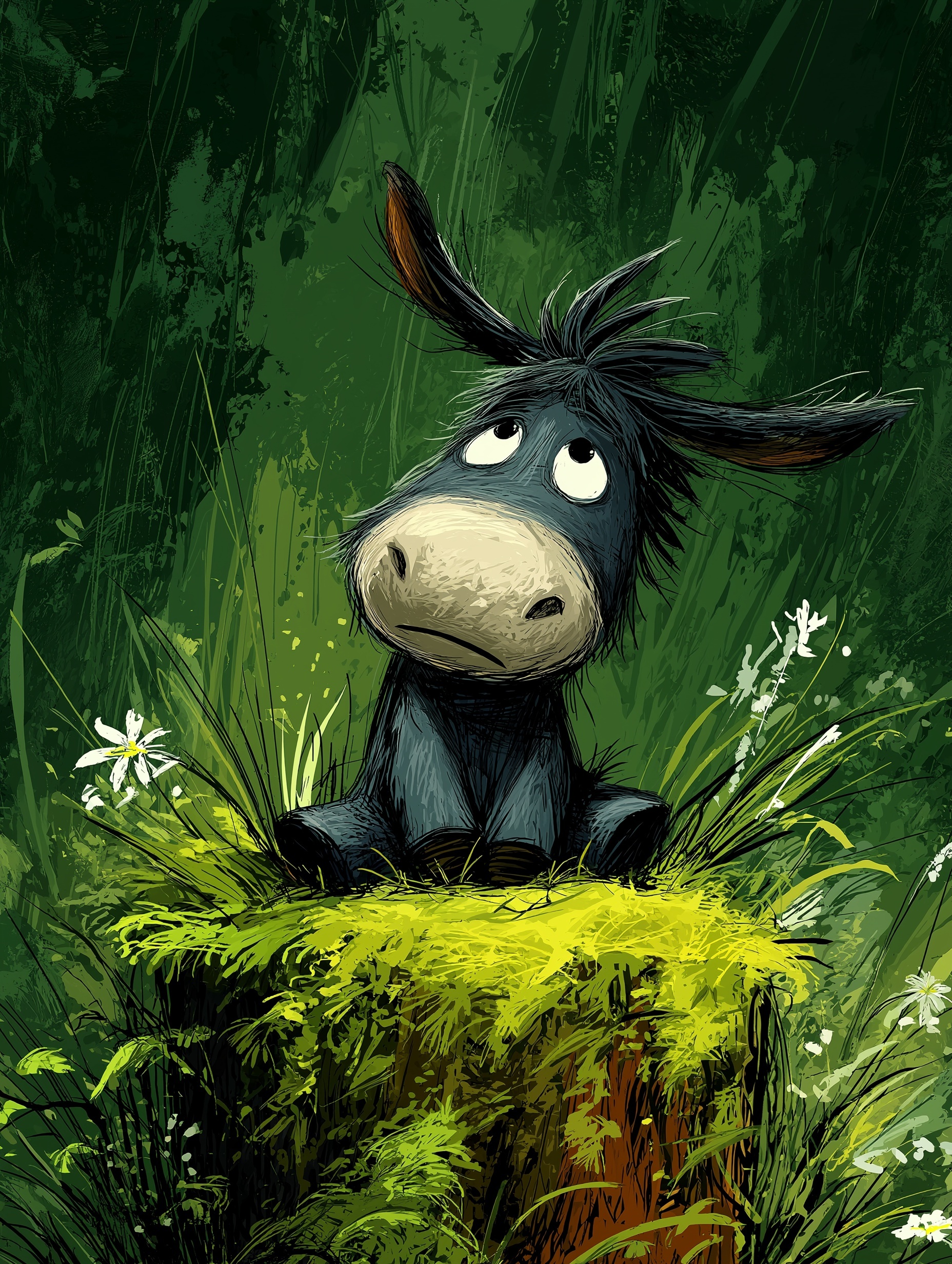 Serene Donkey Meditation: A Whimsical Escape