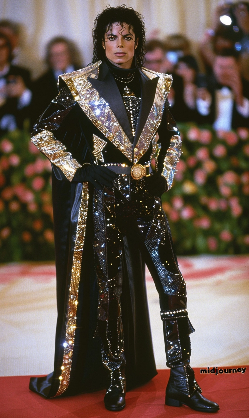 Met Gala Red Carpet: Michael Jackson in Versace Tuxedo