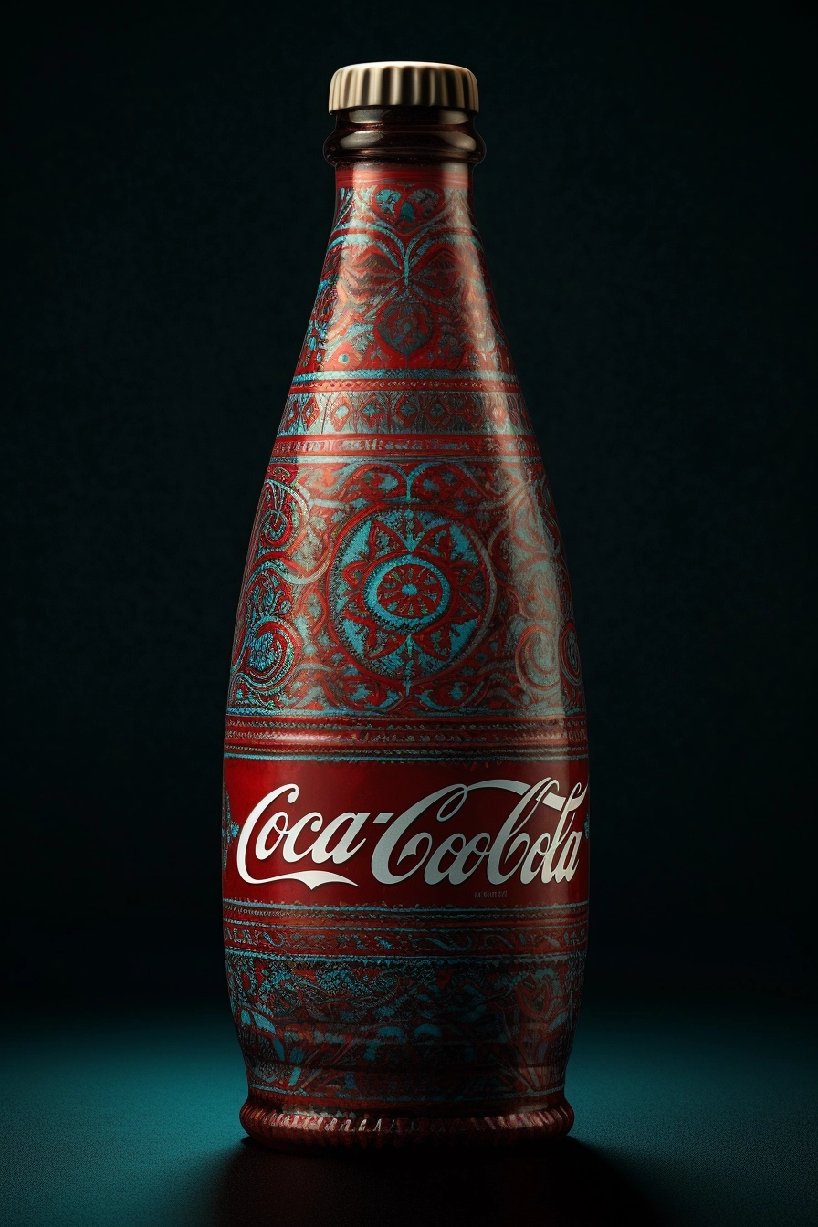 Mesopotamian-inspired Coca-Cola bottle design