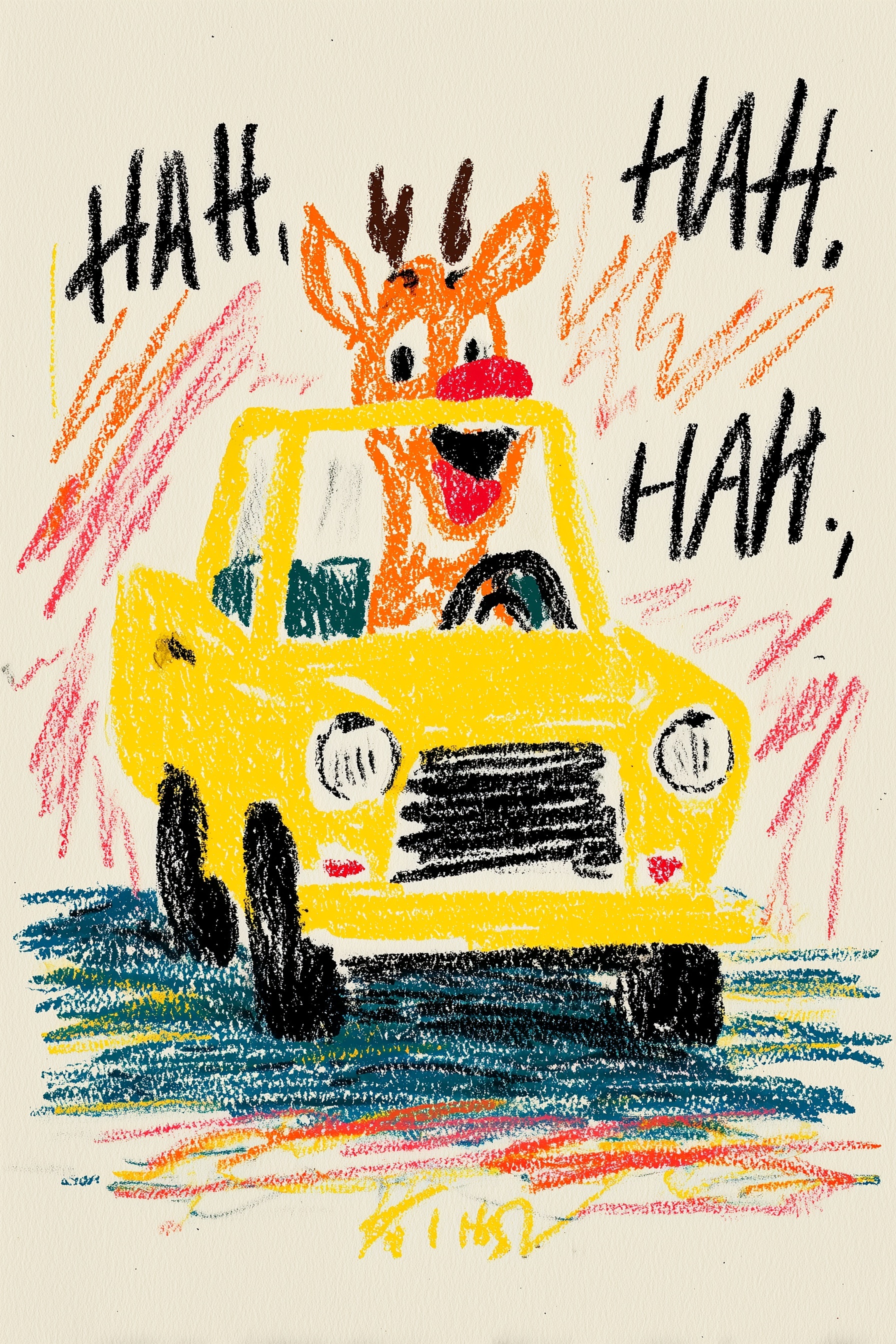 Rudolph's Fun Ride: A Whimsical Doodle Adventure