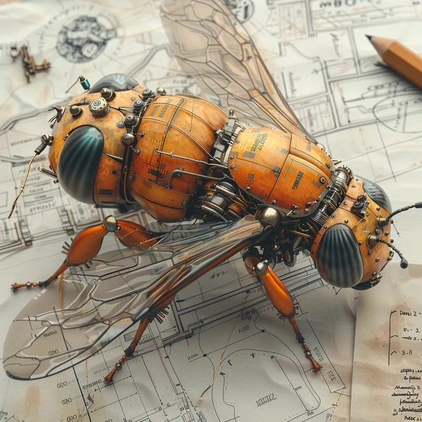 Industrial Bee: Blueprints & Artistic Creations