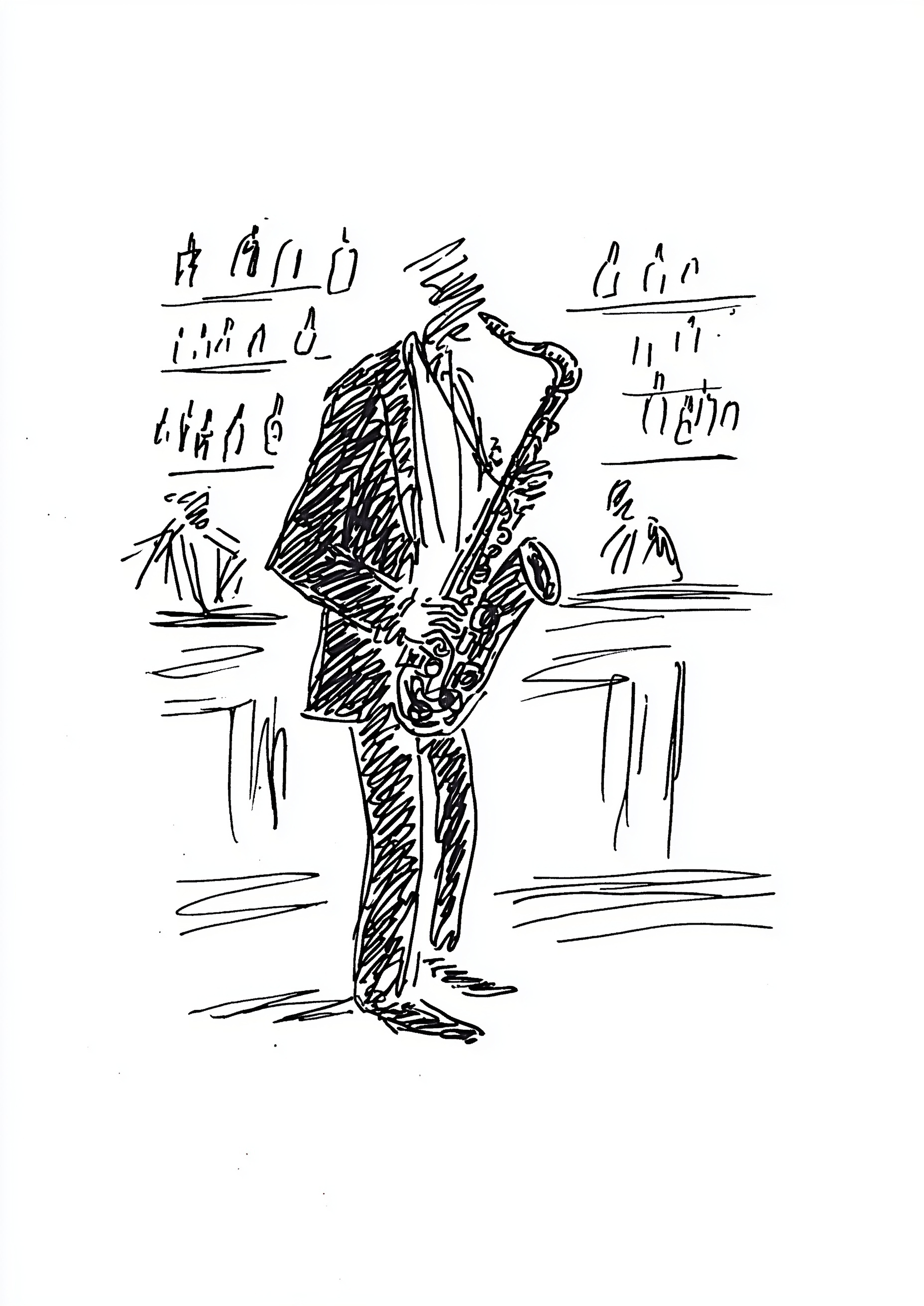 Minimalist Design Meets Kenny G's Jazz Elegance