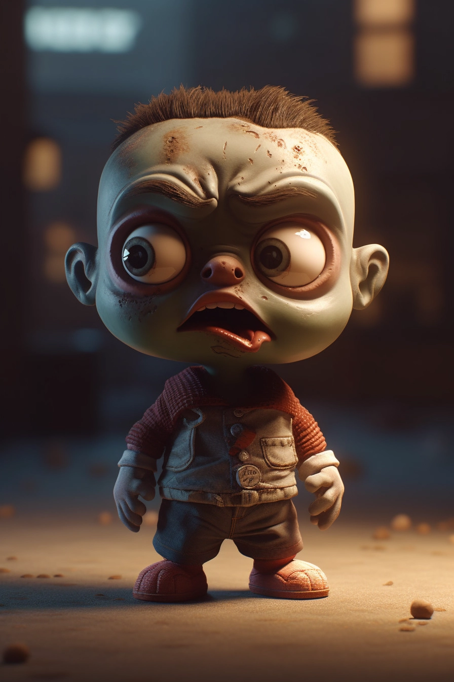 Angry Infant Zombie in Cinematic Arena