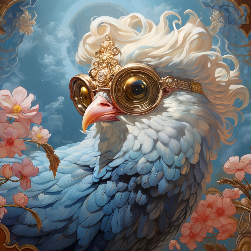 Captivating Spectacled Fowl in Azure Skies