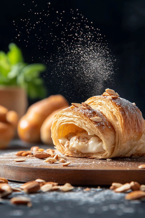 Indulge in Elegance: Flaky Almond Croissant