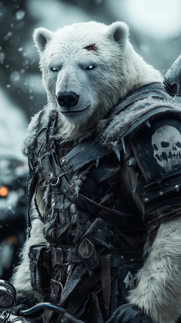 Boss of the Bikers: Monstrous Polar Bear Unleashed