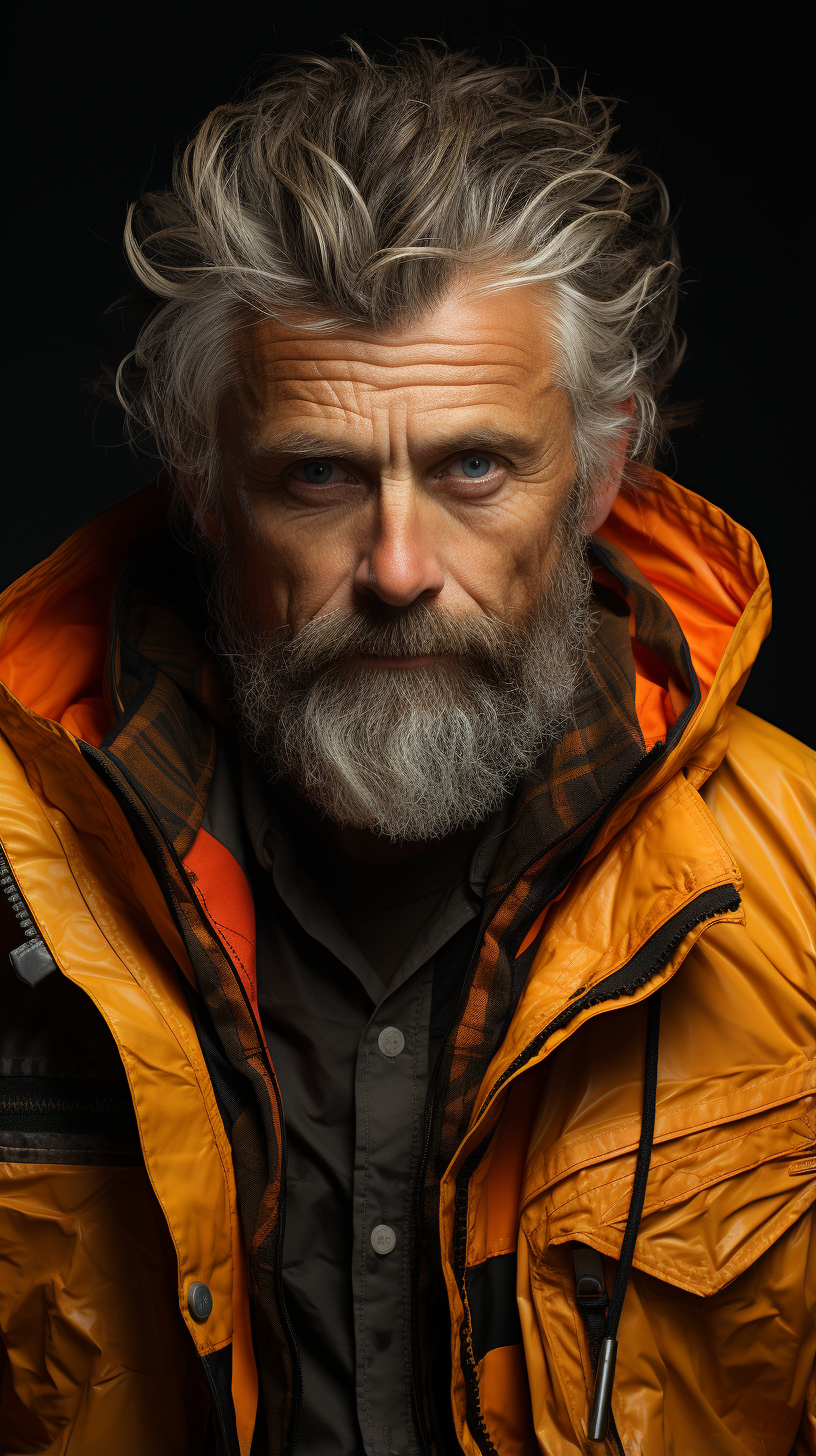 Captivating Portrait: Powerful Expression by 60-Year-Old Man