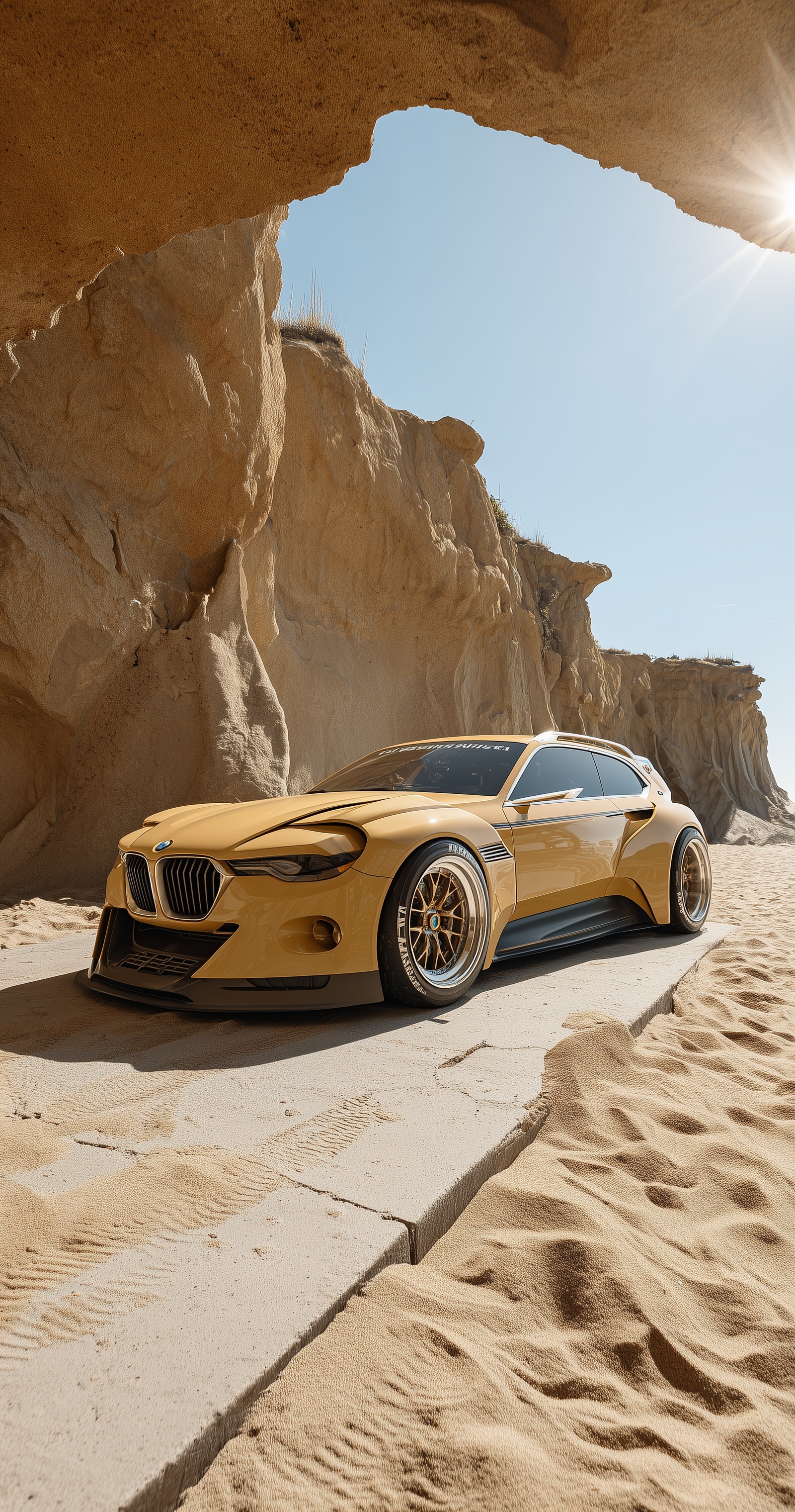 Futuristic BMW Coupe: Candy Yellow Elegance