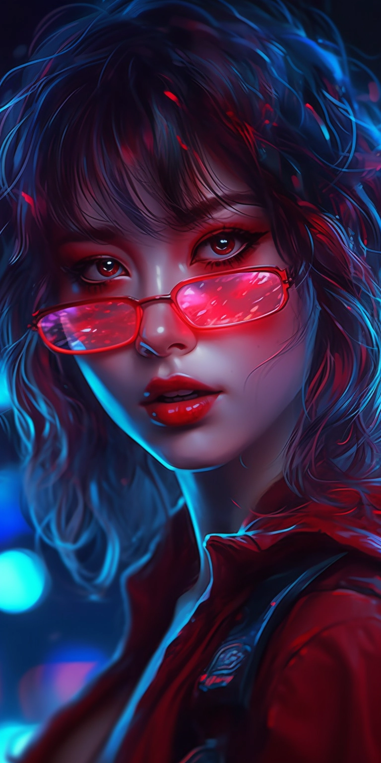 Nightcore-inspired Woman with Red Eye in UE5