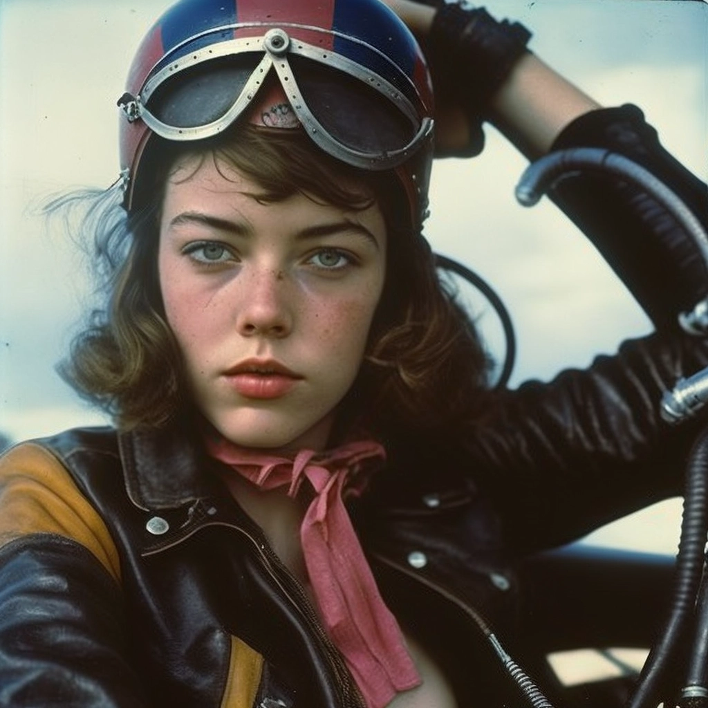 1960s Biker Girl: Photorealistic Film Cinematics