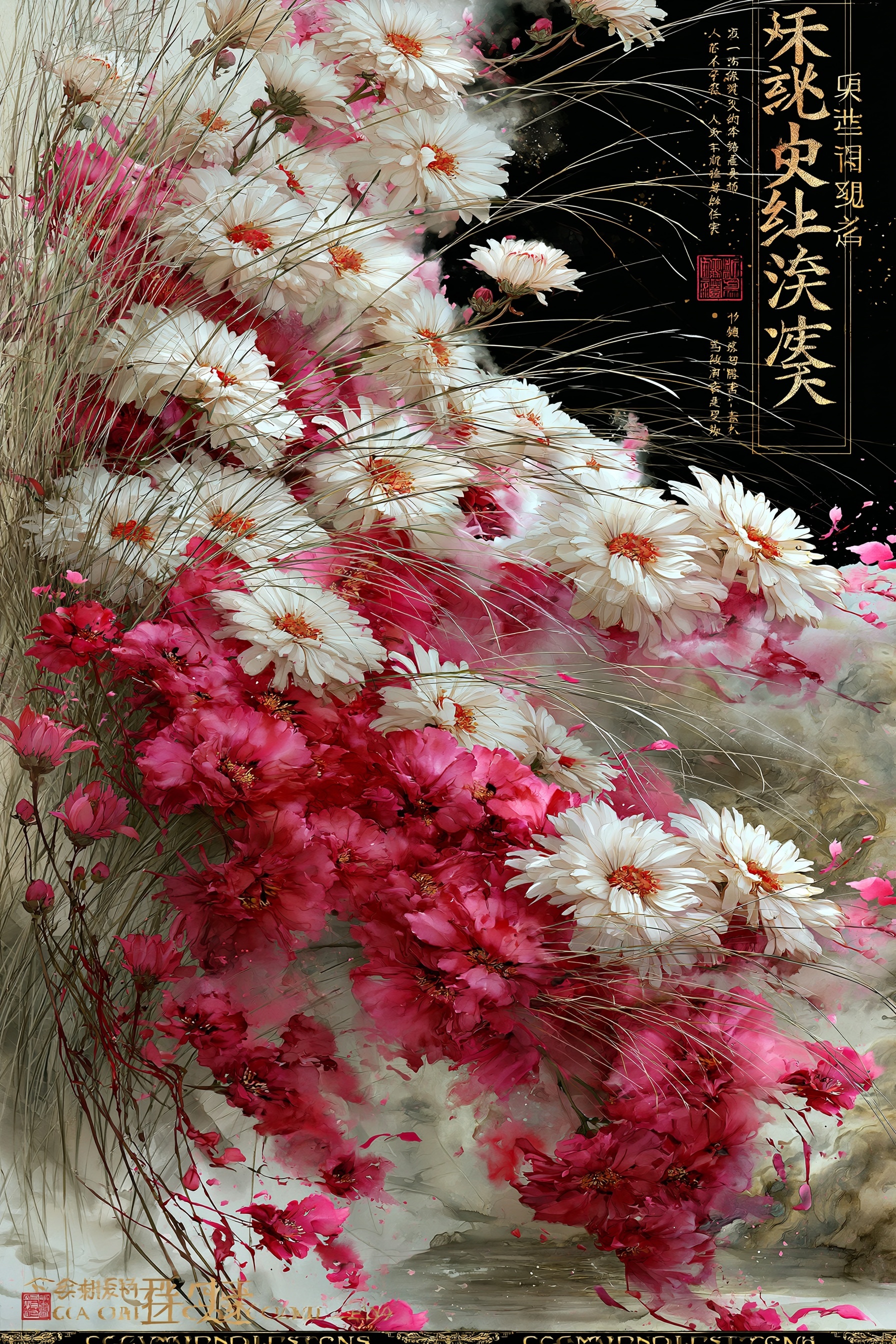 Rustic Watercolor Flower Journal Background Design