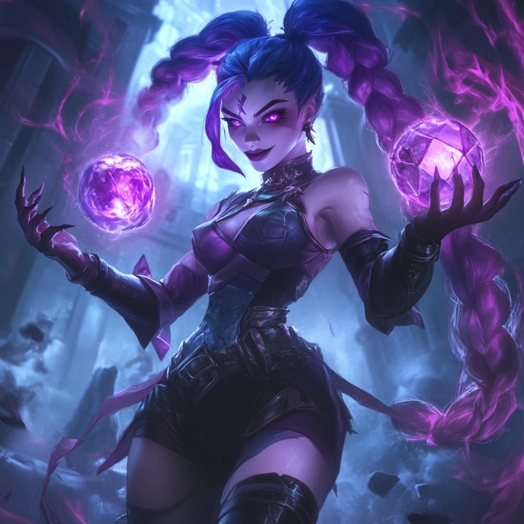 Arcane Jinx Illustration - League of Legends A3 Art