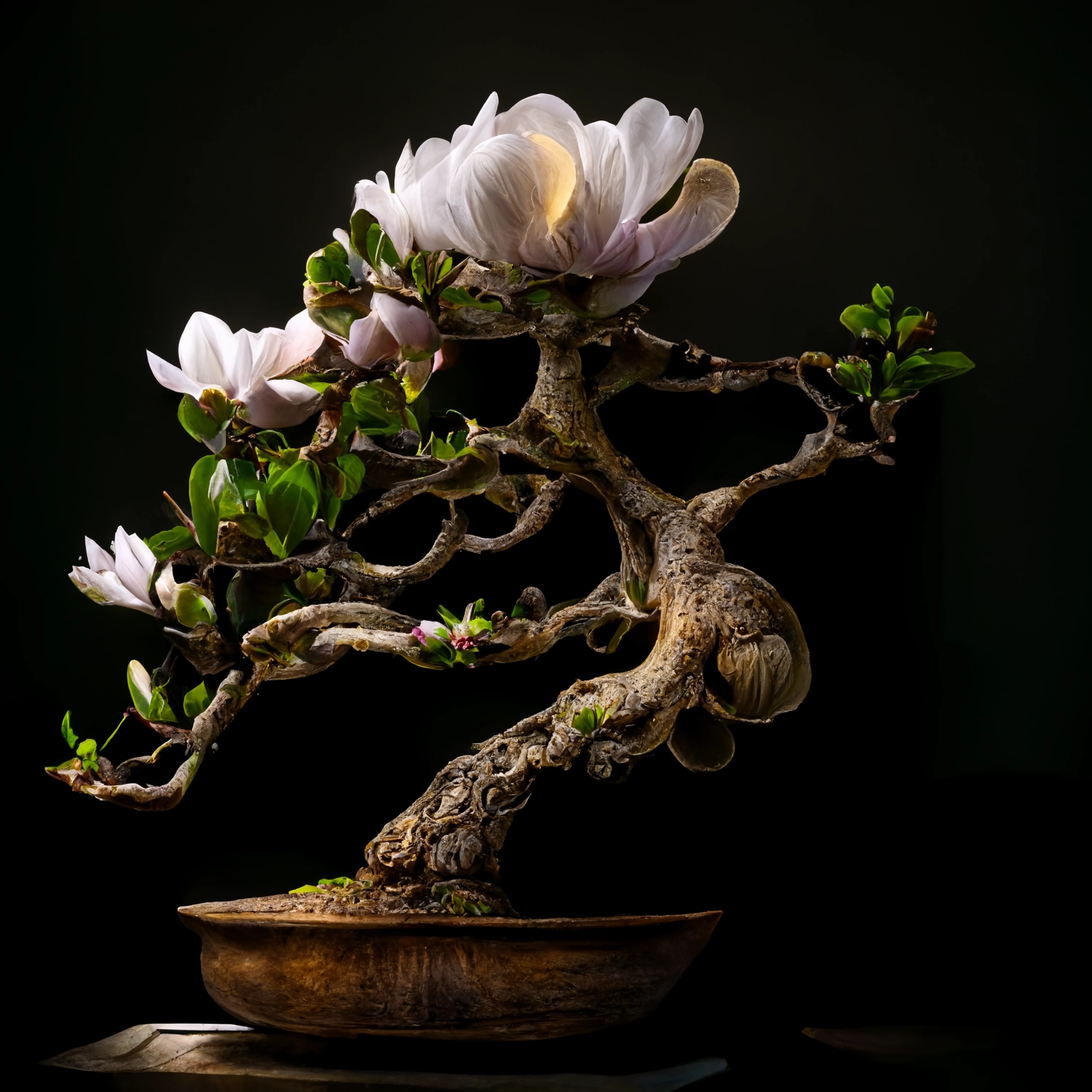 Stunning Bonsai Magnolia in Kinstugi Bowl