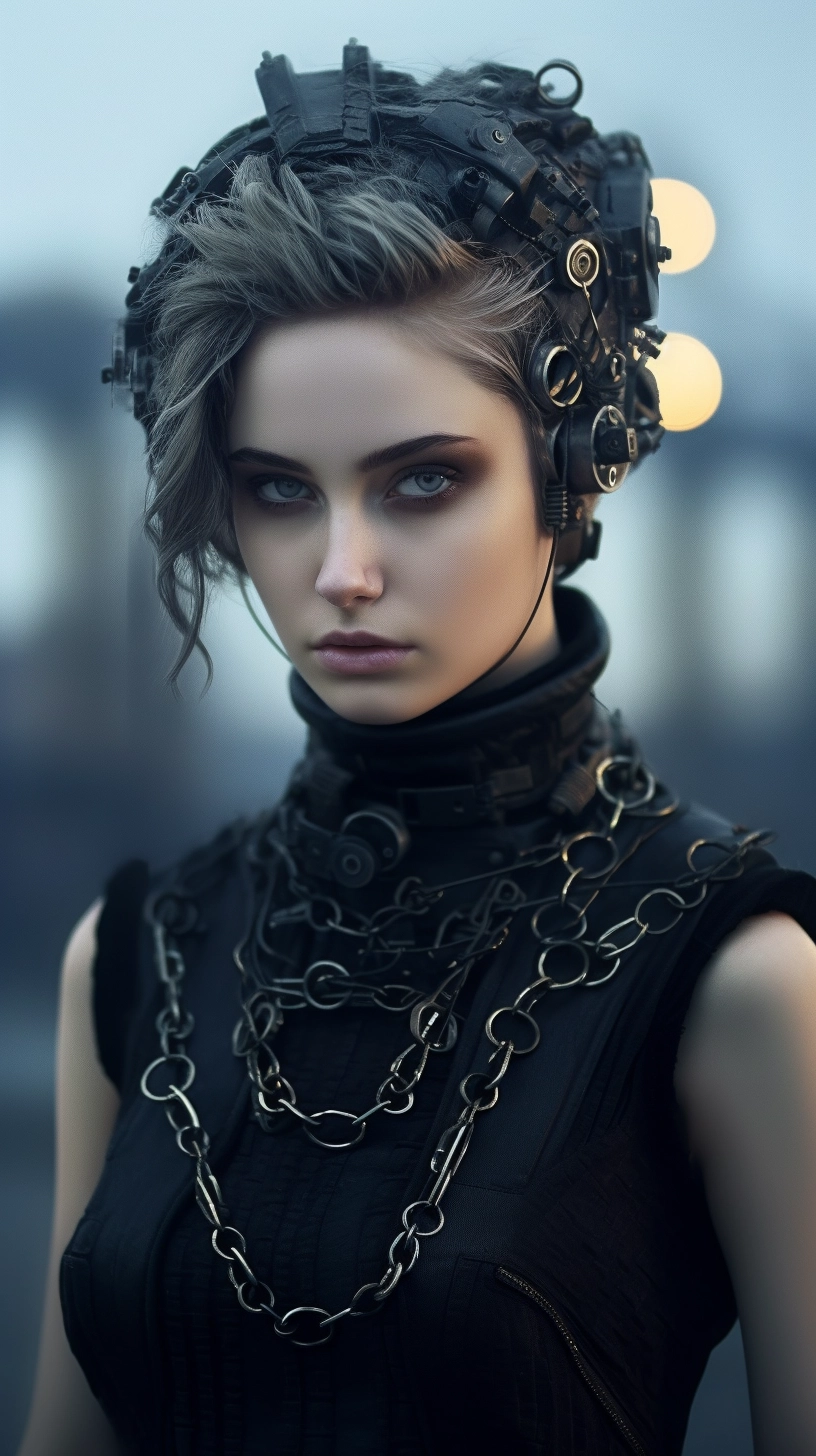 Dark Cybernetic Gothic: Woman in Black