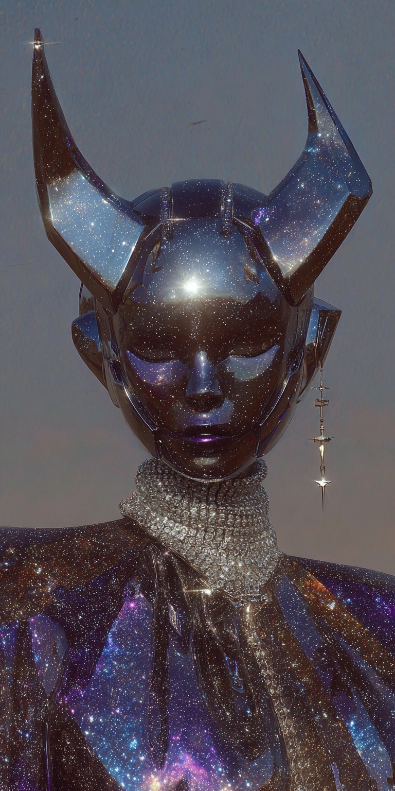 Futuristic Cyberpunk Art: Mystic Demons & Cosmic Style