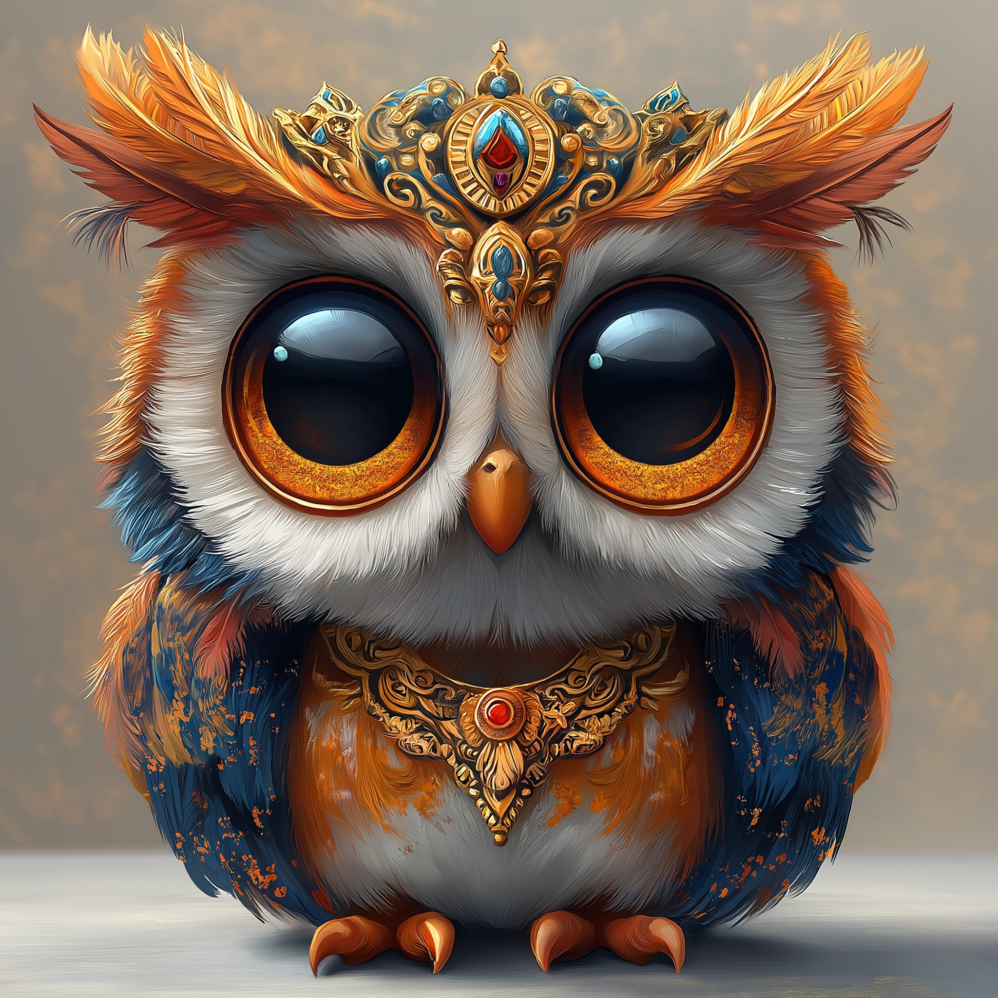 Charming Thai Owl: Cute Mascot for Your Brand