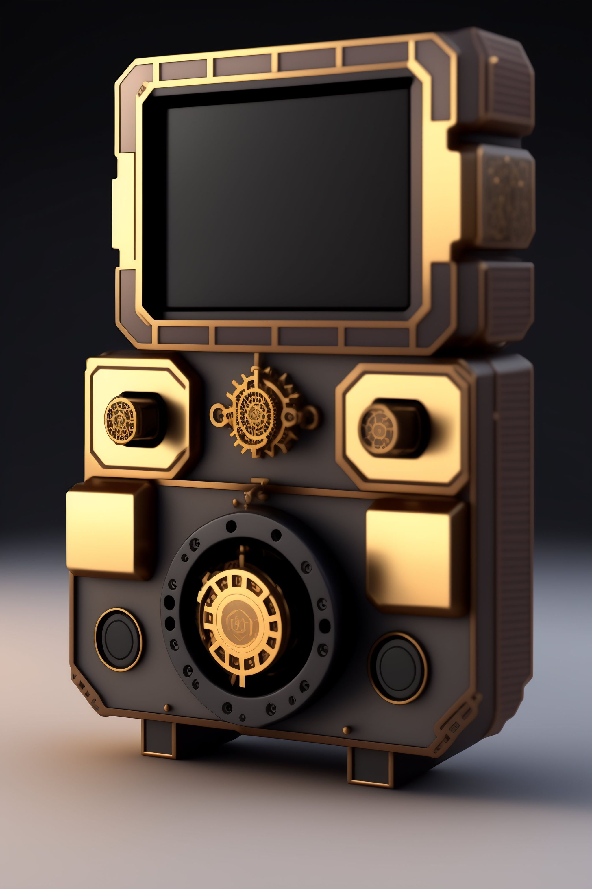 Steampunk Game Boy with Minecraft Screen