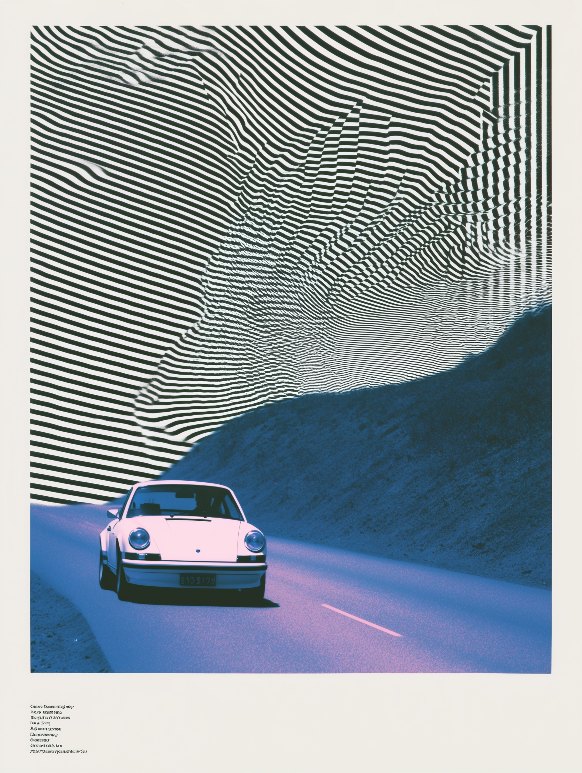 Dynamic Pink Porsche 911: Art Meets Motion at Sunset