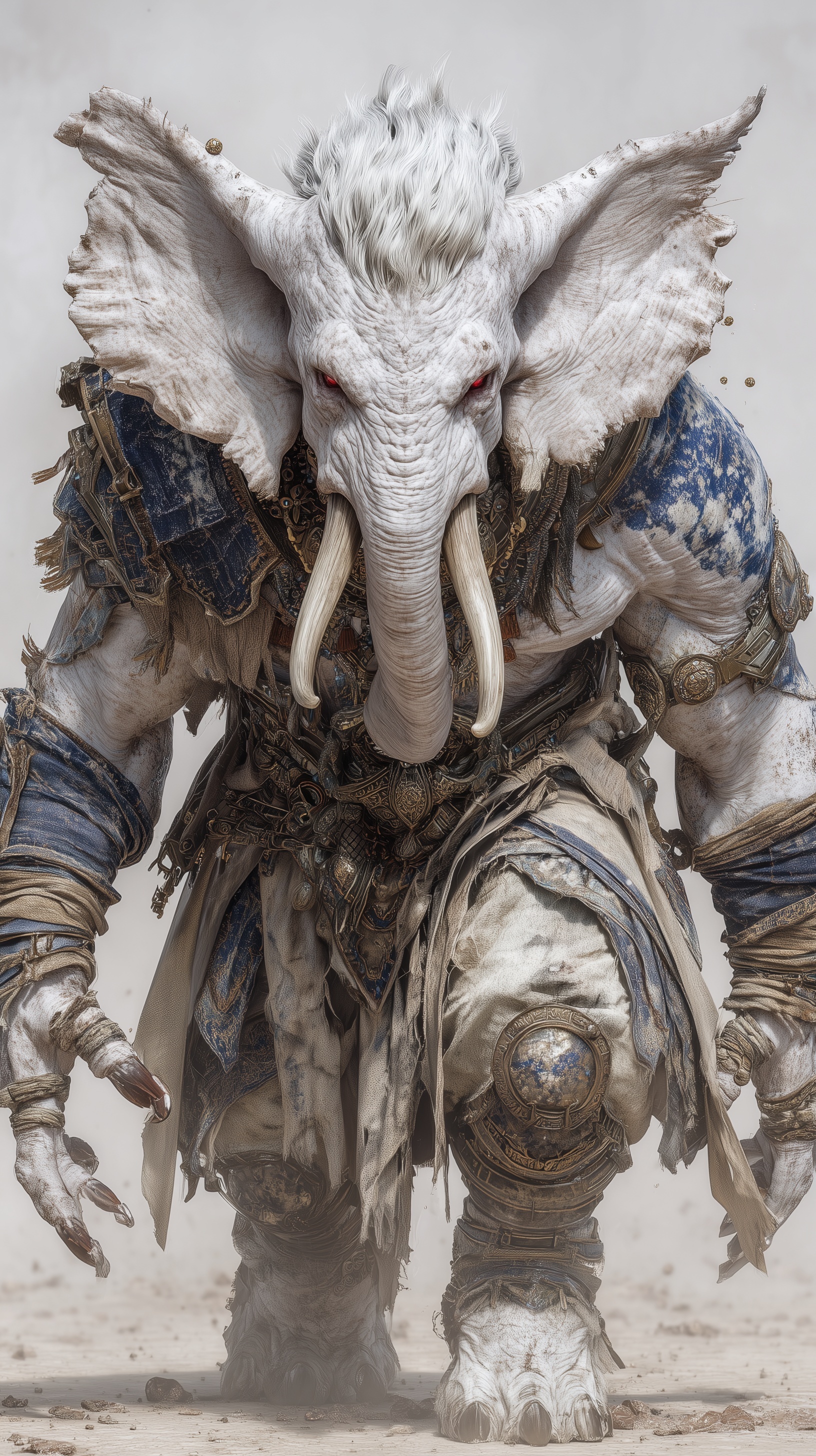 Majestic White Elephant Spirit: Unreal 8K Fantasy