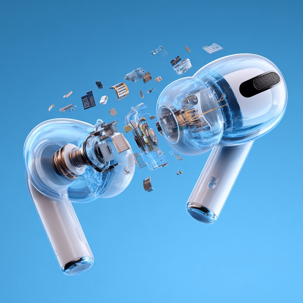 Premium Apple AirPods Pro: 360° Isometric Showcase