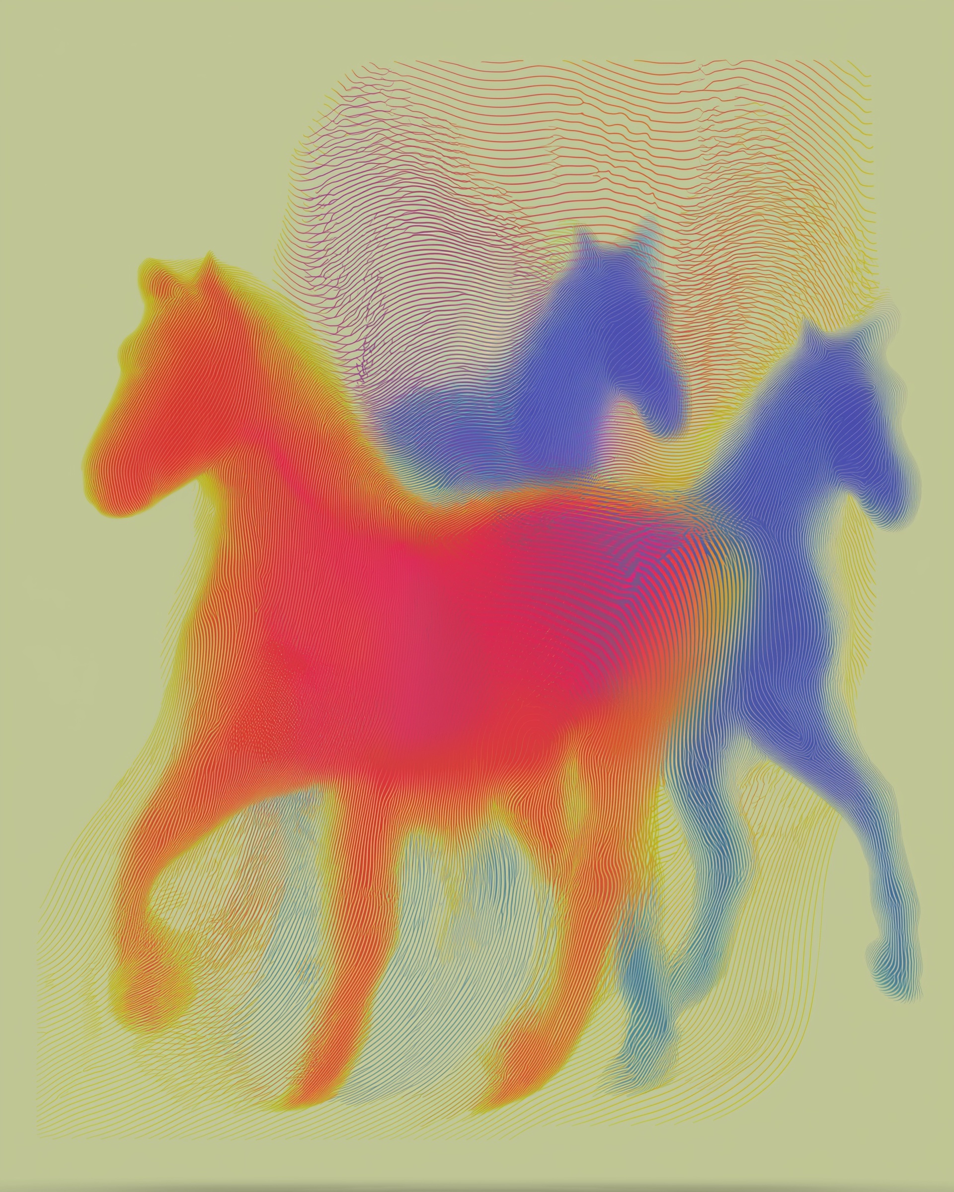 Elegant Horse Pattern for Artistic Scrapbooking