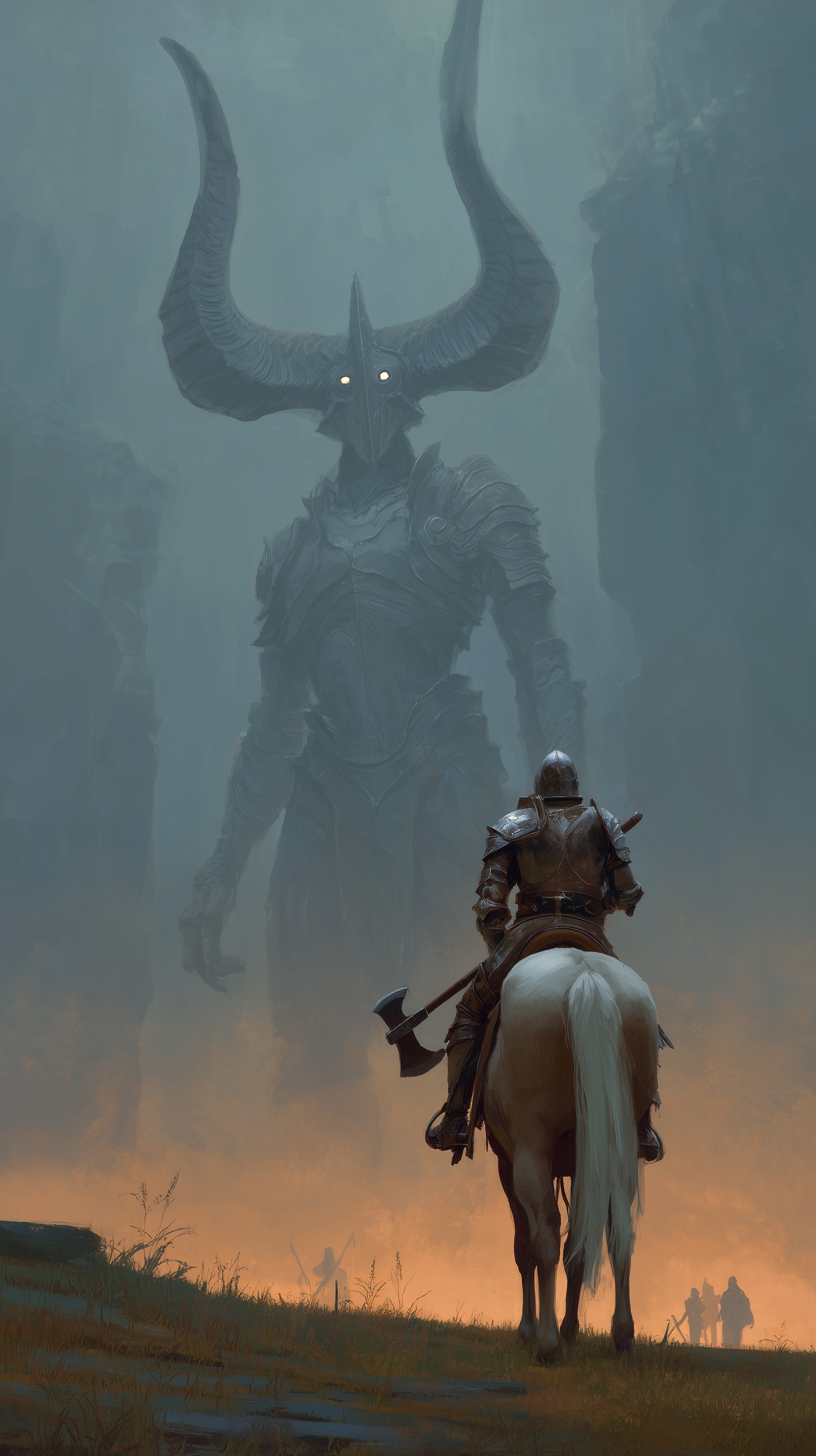 Epic Knight vs. Giant Creature: Fantasy Art