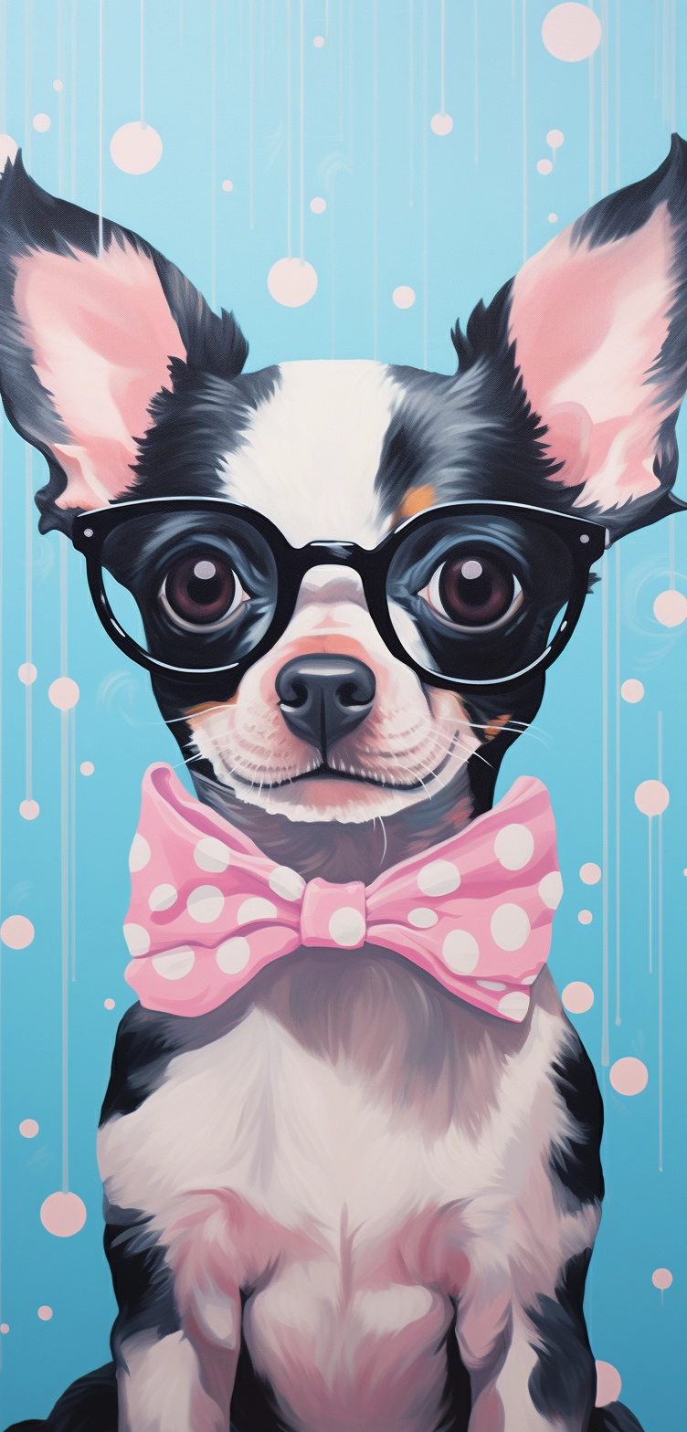 Cartoon Dog in Glasses: Kintsukuroi Style Art - Sandara Tang & Camille-Pierre Pambu Bodo