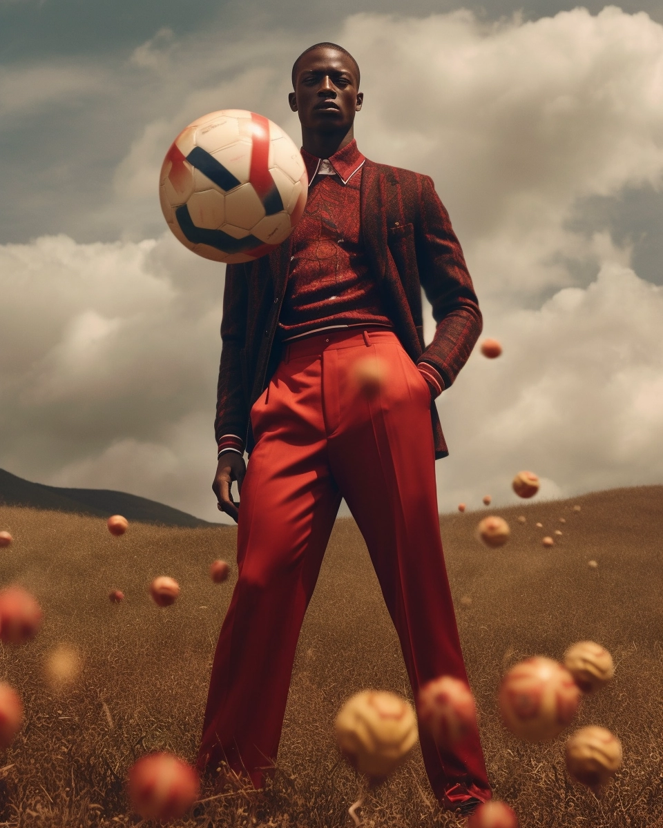 African Footballers in Hyperrealistic Fashion Shoot