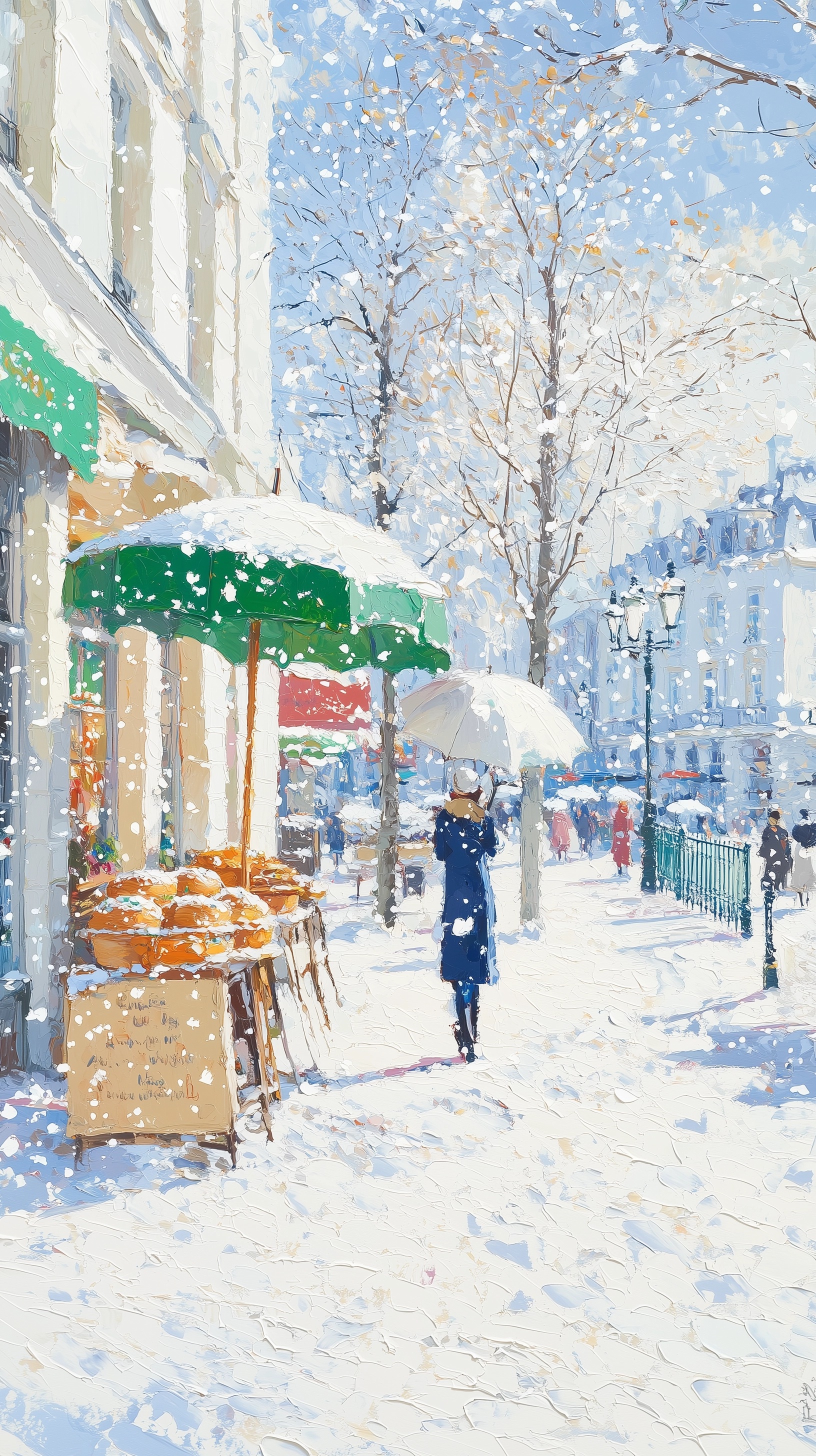 Charming Winter Bakery Scene: Paint by Numbers