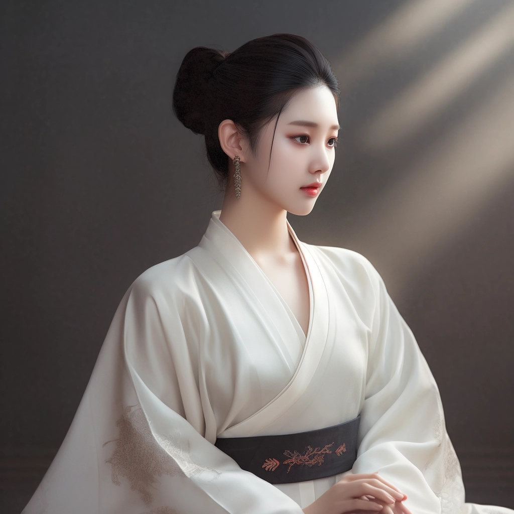 Elegant Hanfu: Modern Chinese Woman's Majestic Style