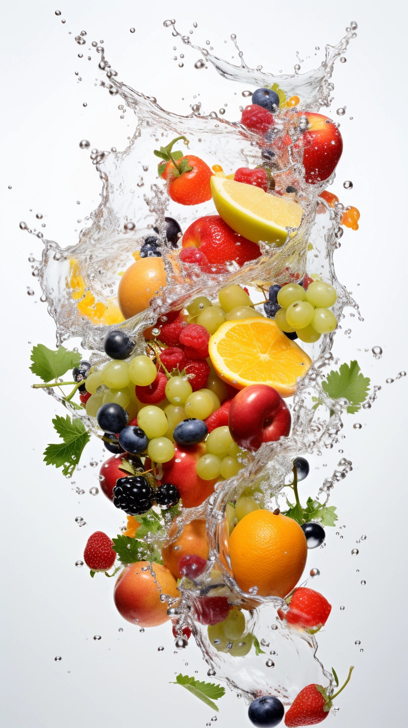 Sizzling Splash: Fruit & Veggie Water Splashes in Commercial Photography