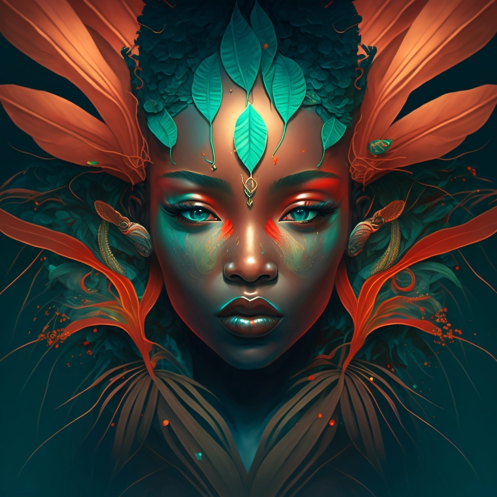 African Goddess of Nature: Artgerm's Pop Art Portrait