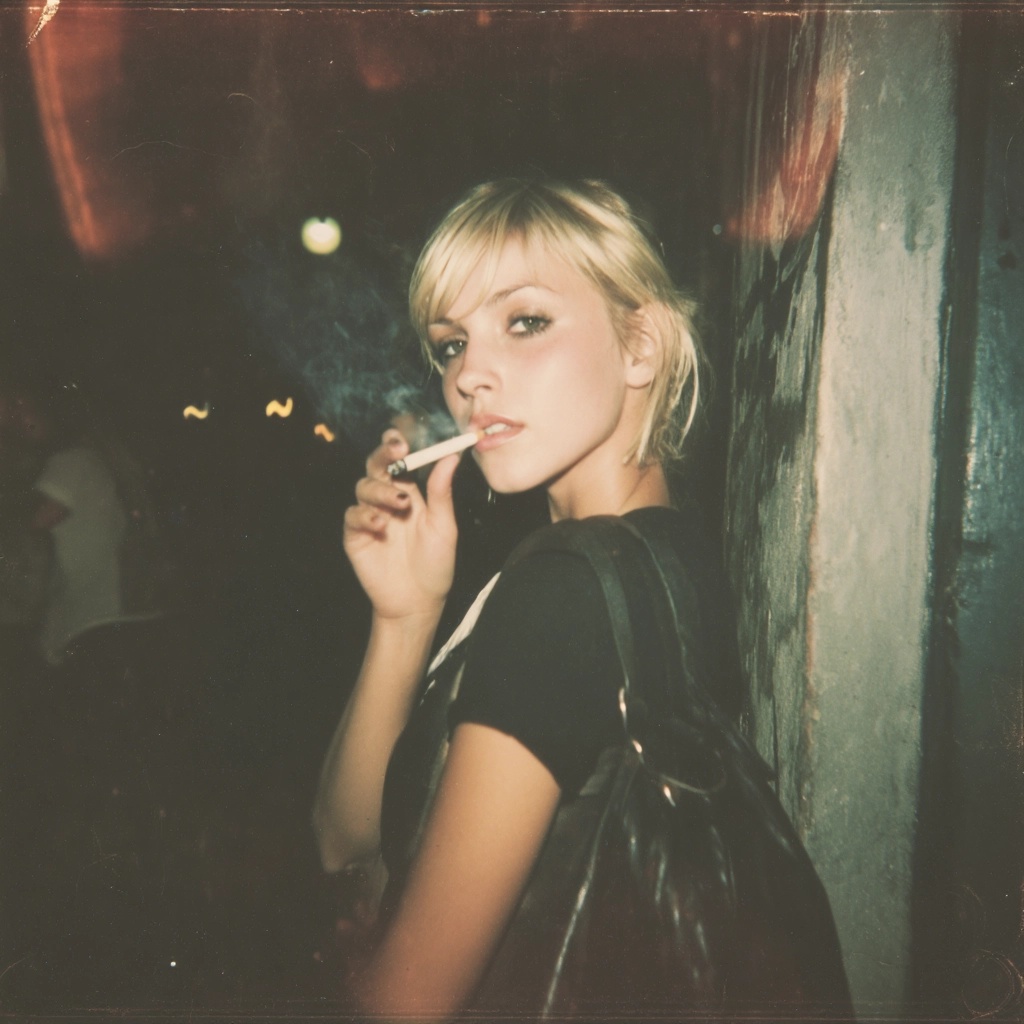 Grunge Night Vibes: 90s Alley Portrait