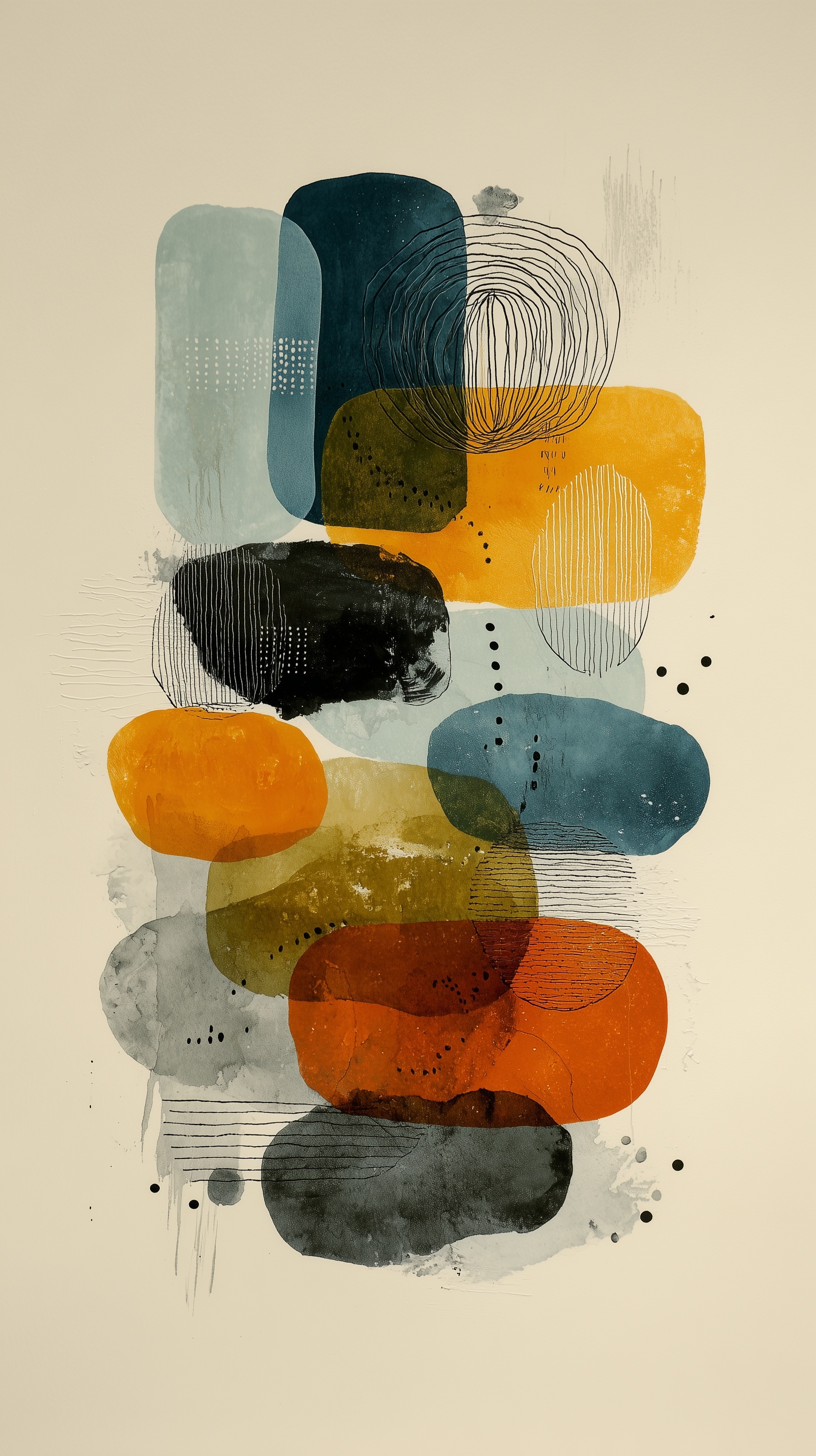 Layered Serenity: Modern Abstract Art