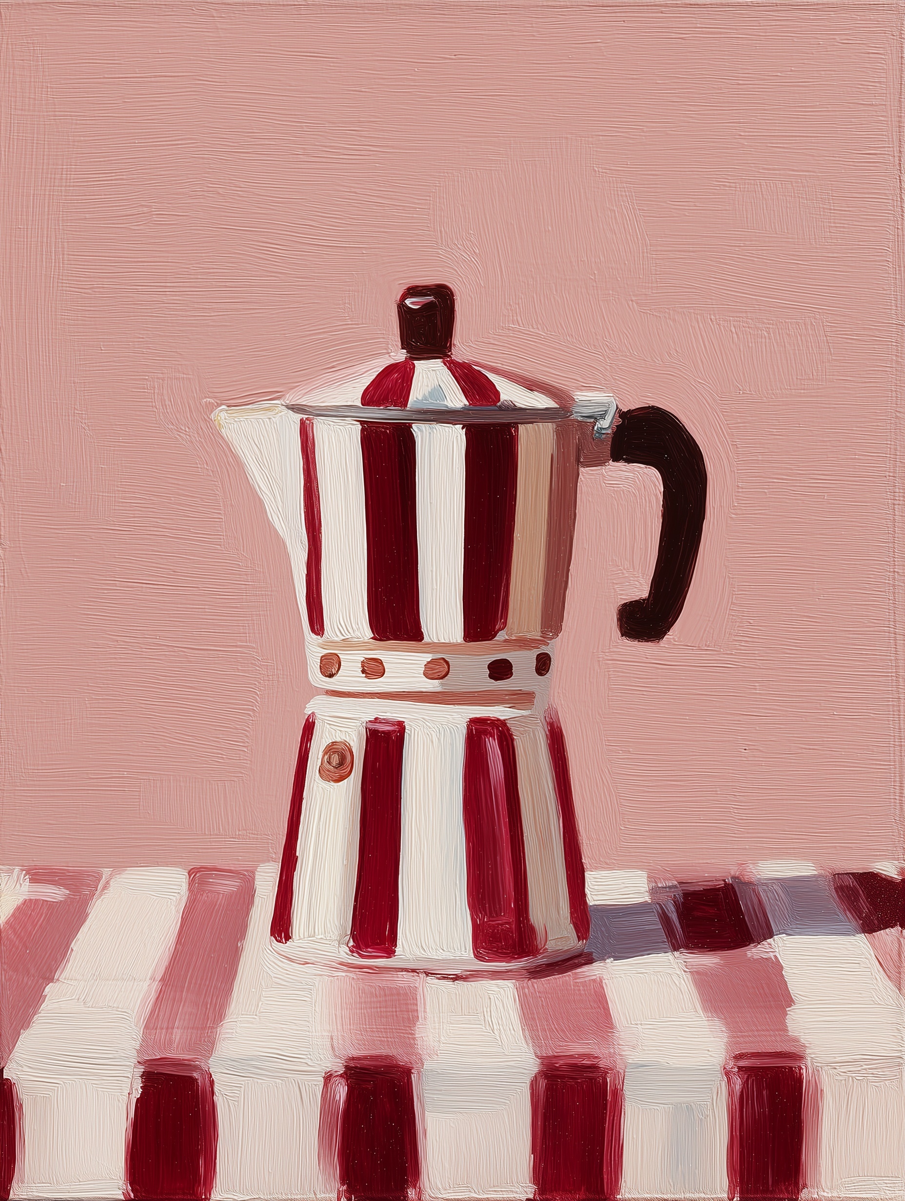Charming Hand-Painted Moka Pot Art for Your Kitchen