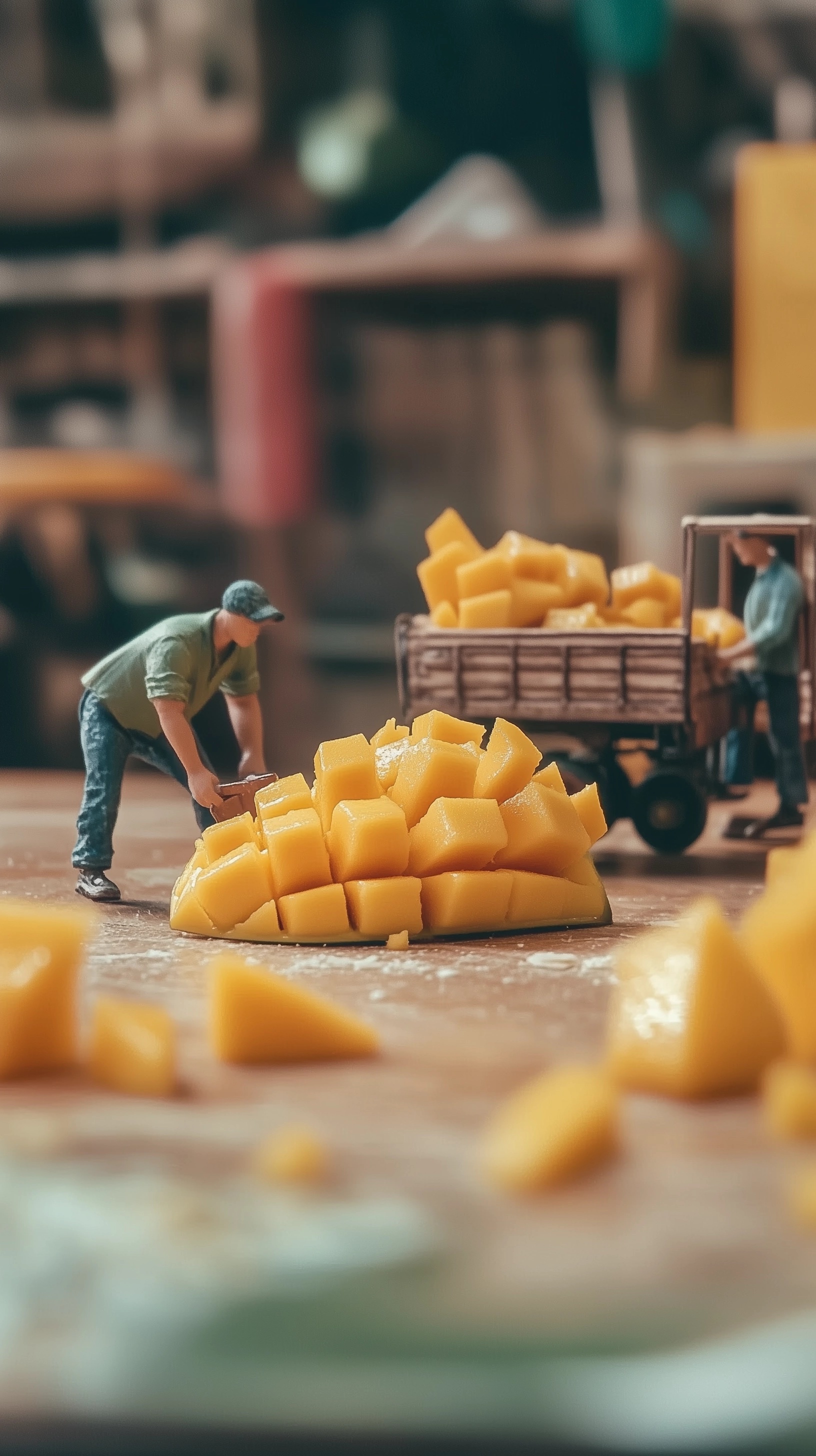 Fresh Mango Delights: Miniature Fruit Photography